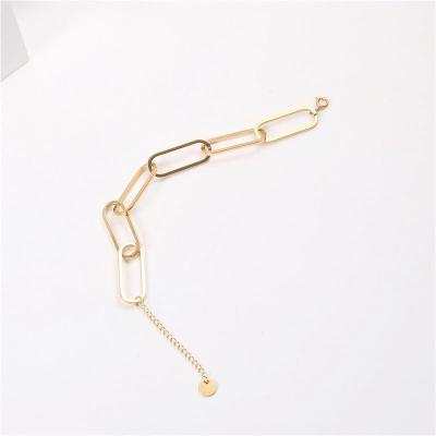 China Lead Free Nickel Free Jewelry Link Charm Bracelet Statement Wholesale Paper Bracelet For Women Trendy Jewelry 2021 for sale