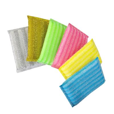 China Hot Popular Colorful Kitchen Wholesale Factory Household Sale Cleaning Sponge Scourer Viable Directly for sale