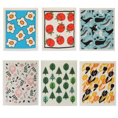 China Viable Discount Super Markets Wholesale Swedish Dish Cloth Cellulose Sponge Kitchen Cloth for sale