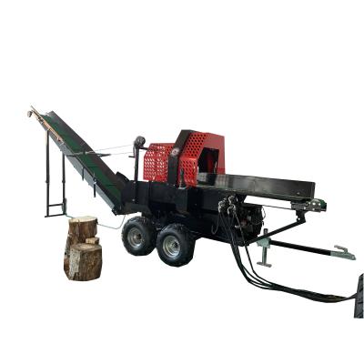 China Factory 30 Ton Firewood Processor Log Processor Gasoline Log Splitter for sale