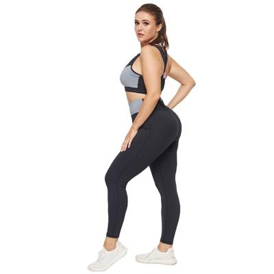 China Breathable Women Gym 2 Piece Fitness Suit Lady Pants Running Bra Sports Sets Complete Training Leggings Yoga Sets for sale