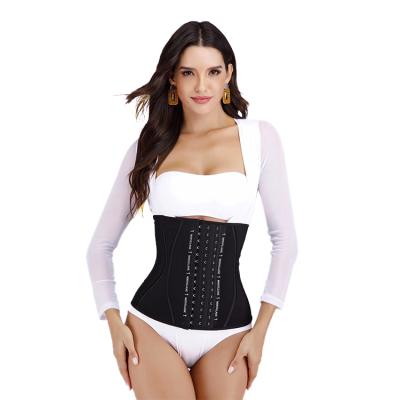 China Black Antibacterial Gaiters Plus Waist Trainer Zip Body Rubber Extended Waist Trainer for sale