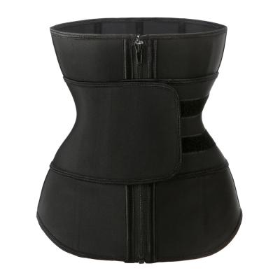 China 2022 Cheap Neoprene Belt Double Waist Trainer Black Antibacterial Adjustable Buckle Strap for sale