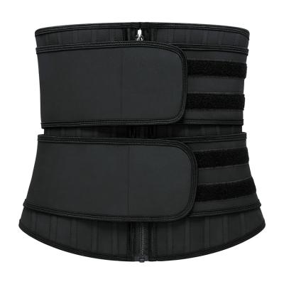 China New Women's Latex Antibacterial Waist Trainer Belty All Black Separate Two Piece Curve Shape Waist Trainer for sale