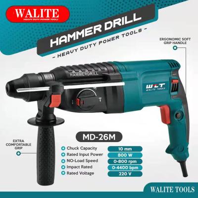 China Hot Sale 26Mm Hammer Drill Machine , High Power 800W MD-26M Hammer Drill Machine for sale