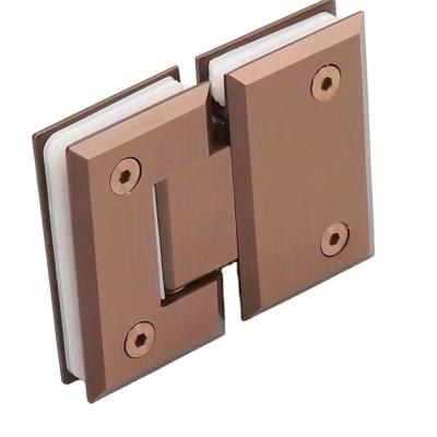 China Frameless Shower Door Hinge Modern Brass Hinge Tempered Glass Shower Door Accessories Hold Glass Fittings for sale