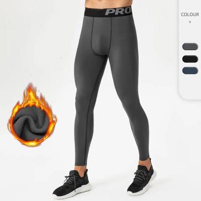 China Breathable WUYANG Wholesale Cheap Warm And Good Quality men's Tights Elastic Fitness Training Pants Running Leggings SHINE OEM Customized for sale