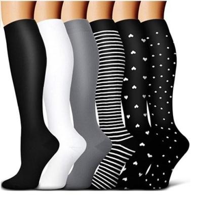 China Breathable Wuyang factory Wholesale Copper Compression Socks for Women and Men Circulation-Best Support for Medical, Running,Nursing socks for sale