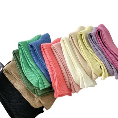 China Sustainable WUYANG FACTORY  Ins Korean Winter Thick Thermal Women Tube Socks Fashion Plain Colors Warm Socks Women for sale