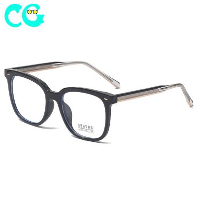 China Fashion sunglasses 96221 new TR frame flat foot color-matching anti-blue lightweight flat lenses frame male retro frame for sale