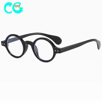 China 2021 Johnny Depp Style Computer Brand Design Glass Glasses Anti Blue Ray Eyewear Frame Vintage Round Myopia Glass for sale