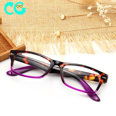 China Transparent resin glass t18957 retro thin women's fashion reading glasses male full sight glasses for sale