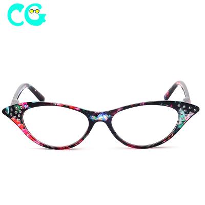 China Fashion Clear Ladies Special Reading Glasses Thin Light And Cat Eye Glasses Prescription Glasses For Hyperopia for sale