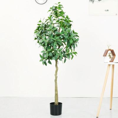 China Eco - Friendly Cheap Outdoor Artificial Trees And Green Color Plants With Potted for sale