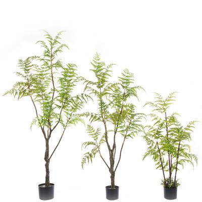 China Traditional Indoor Decorative Artificial Bonsai Plants Trees Bonsai Tail Phoenix Artificial Trees Decoration for sale