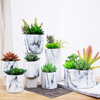 China Traditional Direct Realistic Plant Garden Decoration Artificial Succulent Plants Bonsai for sale