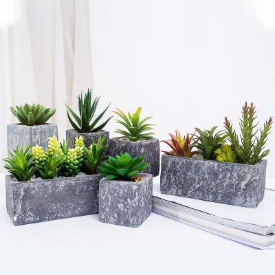 China New Design Custom Kids Small Mini Decorative Potted Fake Succulent Artificial Plant for sale