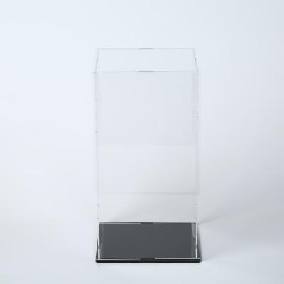 China Acrylic Box Customized Fixed Plastic Package Elastic Band Display Clear Model Toy Box Customized for sale