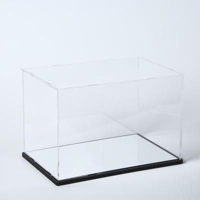 China High Grade Plastic Acrylic Cube Shoe Box Rectangular Package Clear For Car Model Toy Bottom Mirror 30*20*20cm for sale