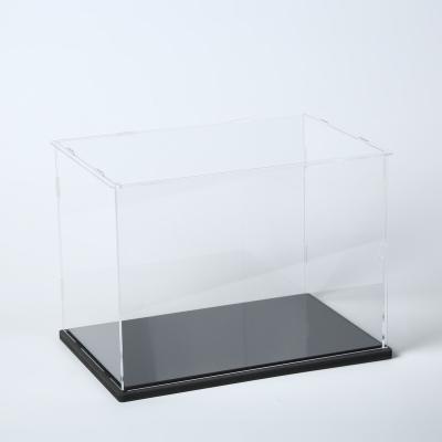 China Perspex Acrylic protective rugby/basketball/soccer/volleyball display dust cover box door transparent dustproof style 30*20*22cm for sale