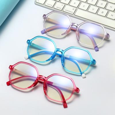 China 2020 New Children's GLASSES Anti-blue Light Glass Polygon Classic Computer Glasses for Boys and Girls for sale