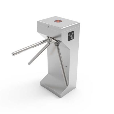 China SUS 304 Stainless Steel Access Control Sweeping QR Code Barrier Gate Automatic Vertical Tripod Turnstile Gate Semi for sale