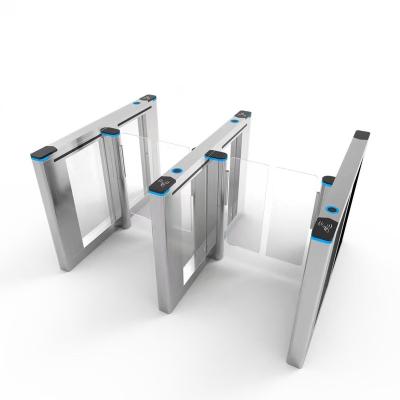 China 304 Stainless Steel Two Way Entrance Security Access Control Speed ​​Gate Turnstile With Swing Barriers for sale