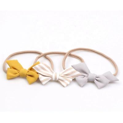 China Baby Headbands Wholesale Handmade Cotton Baby Infant Soft Nylon Newborn Headbands for sale