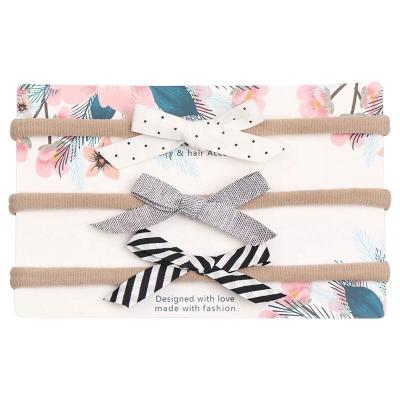 China High Quality Soft Newborn Baby Cotton Elastic Baby Headbands Kids Headbands For Girls for sale