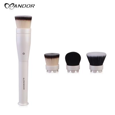 China 3 In1 Beauty Electric Automatic Multifunctional Brush OEM Rechargeable Facial Machine Cleansing Brush Makeup Cosmetic Brush for sale