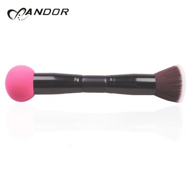 China Andor Soft Makeup Brushes and Sponge 2 in 1 Cosmetic Tools for Women Make Up for sale