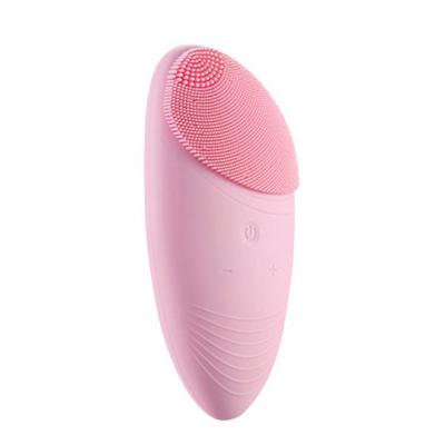 China Hot Sale Silicone Vibration Acne Treatment Mini Facial Cleansing Brush To Face for sale