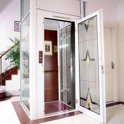 China 200kg Hydraulic Hotel Home Elevator With Glass Cabin And Doors Indoor Home Elevators for sale