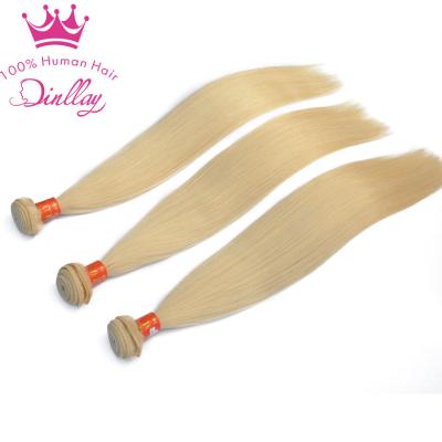 China Straight thick hair with factory price! ! Top Grade Hair Straight Bundles Blonde Hair 613 Extension Hair for sale