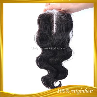 China Natural Raw Indian Body Wave Straight Back Human Hair Closure for sale