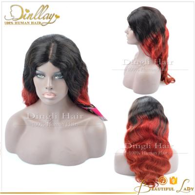 China Transparent Lace Front Human Hair Wigs Pre Color Wave 13x6 HD Ombre Body Wave Plucked With Baby Hair Brazilian Hair Wig for sale