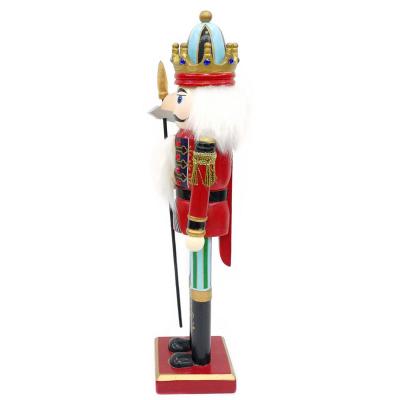 China New Durable Green Wooden Nutcracker Chef 30cm Nutcracker Christmas Gift Home Decoration for sale