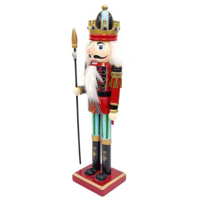 China 2022 Durable Wholesale Christmas Decorations Wooden Nutcracker Soldier 30cm Desktop Decoration Nutcracker for sale