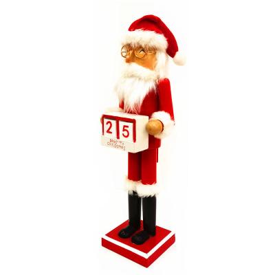 China High Quality Durable Wooden Christmas Nutcracker Soldier In Cloak Home Decor 36cm Red Nutcracker for sale