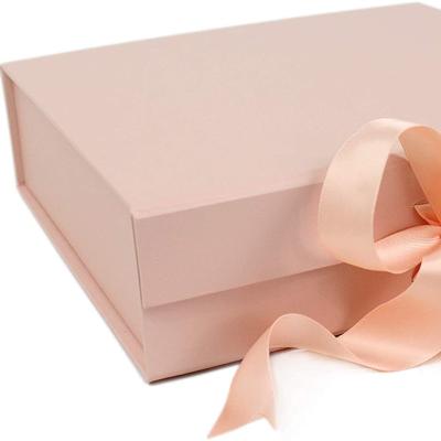 China Wholesale Manufacturer Customized Size Logo High End Magnetic Bridesmaid Custom Paper Box With Ribbon Closure for sale