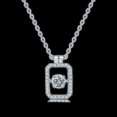 China CLASSIC S925 Sterling Silver Mossianite Necklace Moissanite valentines day chain gift for women for sale