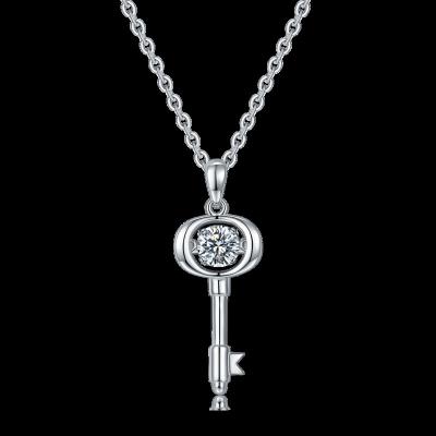 China CLASSIC Juncheng S925 Sterling Silver Mossianite Necklace Moissanite chain for women valentines day gift for sale