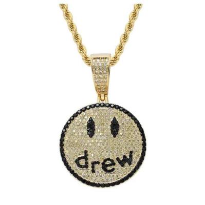 China TRENDY Lover's Drew Smile Pendant Necklace Hip Hop Necklace Fashion Charm Jewelry for sale