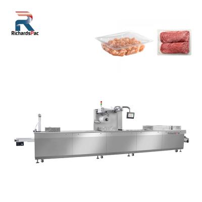 China Food Thermoforming MAP Machine Nitrogen Gas Filling Tray Sealer For Meatball for sale