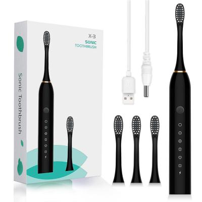 China Battery Powered Sonic Electric Toothbrush, Powerful Rechargeable Oral Care Appliances USB Rechargeable Tooth Bristle Amazon Soft Toothbrush for sale