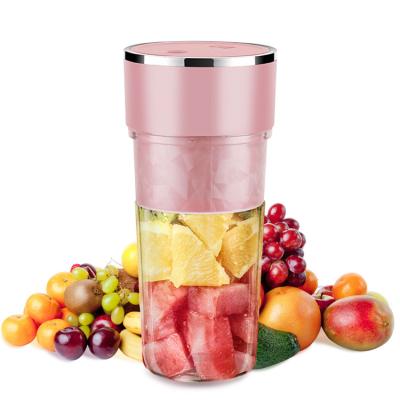 China Handheld Maker Easy Handling Mini Blender Juicer Portable Fruit Smoothie Usb 350ml Personal Rechargeable Blender Juicer Cup 6 Blades for sale