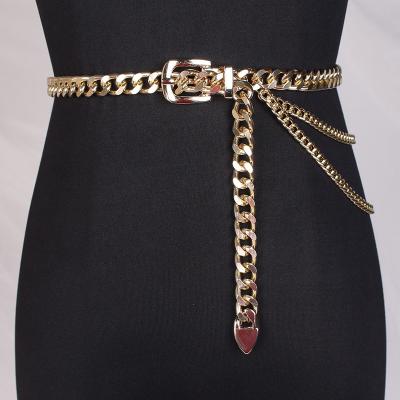 China Other Custom Designer Belt Customizable Waist Chain Link Chain Stainless Steel Gold Women Belt Chains Belt for sale