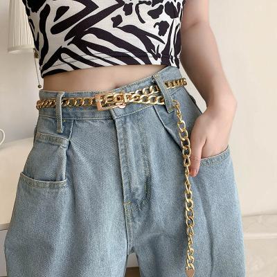 China Other Steel Belts Link Customizable Designer Custom Gold Belt Metal Chain Women Chains Stainless Waist chain belt for sale