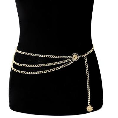 China Other Chain Gold Women Designer Customizable Steel Metal Link Waist Custom Chains Stainless Belts Belt chain belt for sale