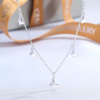 China Fashion TRENDY Wholesale Women's Jewelry Silver / Anklets Butterfly Chain Brass Anklet Chain for sale